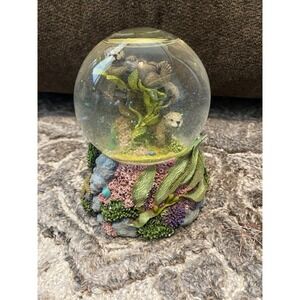 San Francisco Music Box Sea Otters Snow Globe National Geographic Tested Working